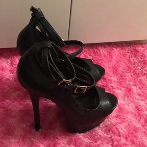 Black platform heels